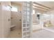 Large bathroom with walk-in shower, soaking tub, and double vanity at 3404 Rexford Cir, Ormond Beach, FL 32174