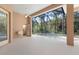 Screened pool area with adjacent bathroom at 3404 Rexford Cir, Ormond Beach, FL 32174
