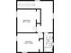 Second floor plan with two bedrooms and one bathroom at 131 S Sheridan Ave, Deland, FL 32720