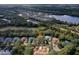 Aerial view showing home's location in community near lake at 1113 Athlone Way, Ormond Beach, FL 32174