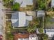 Aerial view of home with detached garage and surrounding properties at 318 Vermont Ave, Daytona Beach, FL 32118