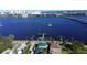 Elevated view of the property, highlighting its proximity to the water and a bridge at 546 Rio Vista Ave, Daytona Beach, FL 32114