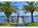 Private dock with palm trees and city views at 546 Rio Vista Ave, Daytona Beach, FL 32114