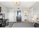 Bedroom with a dresser, en-suite bathroom, and workspace at 2700 Ocean Shore Blvd # 508, Ormond Beach, FL 32176