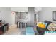 Modern gray kitchen with breakfast bar at 2700 Ocean Shore Blvd # 508, Ormond Beach, FL 32176