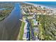 Ocean Palm Villas South: Aerial view showing the complex and its location next to the river at 53 Ocean Palm Villa S # 53, Flagler Beach, FL 32136