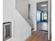 Entryway with a view of the downstairs area and open door at 53 Ocean Palm Villa S # 53, Flagler Beach, FL 32136