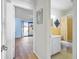 Hallway leading to a bedroom and bathroom at 53 Ocean Palm Villa S # 53, Flagler Beach, FL 32136