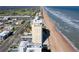 Aerial view of oceanfront high rise building at 89 S Atlantic Ave # 1401, Ormond Beach, FL 32176