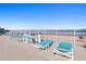 Oceanfront sundeck with lounge chairs and ocean views at 89 S Atlantic Ave # 1401, Ormond Beach, FL 32176