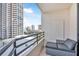 Balcony with outdoor seating and city views at 1 Oceans West Blvd # 5B3, Daytona Beach, FL 32118