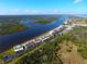 Wide aerial view showing condo location near water and beach at 11 Ocean Palm Villa S # 11, Flagler Beach, FL 32136