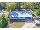 Aerial view of a light blue house and surrounding area at 1448 Richmond Ave, Daytona Beach, FL 32117