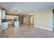 Modern kitchen featuring white cabinetry and an island at 437 Silver Palm Dr, Haines City, FL 33844