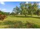 Spacious backyard with lush grass and mature trees at 5418 Meadow Hill Loop, Lady Lake, FL 32159