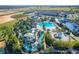 Aerial view of resort-style community pool and water park at 2226 Lelani Cir, Davenport, FL 33897