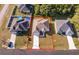 Aerial view of a house and surrounding neighborhood at 502 St Johns Ct, Poinciana, FL 34759