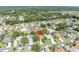 Aerial view highlighting a single-Gathering home's location within a community at 12176 Se 91St Ave, Summerfield, FL 34491