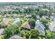 Aerial view of houses in a quiet residential neighborhood with green spaces at 12176 Se 91St Ave, Summerfield, FL 34491