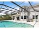 Inviting pool with a screened enclosure and hot tub at 29334 David Ct, Tavares, FL 32778