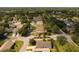 Aerial view of a residential neighborhood with houses and landscaping at 24801 Cranes Roost Cir, Leesburg, FL 34748