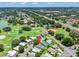 High-angle view showing home's location near golf course and other amenities at 1405 W Schwartz Blvd, The Villages, FL 32159
