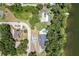 Aerial view of waterfront homes and properties at 3011 Indian Trl, Eustis, FL 32726