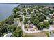 Aerial view of home on waterfront lot at 3011 Indian Trl, Eustis, FL 32726