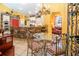 Kitchen with breakfast bar and wrought iron dining set at 3011 Indian Trl, Eustis, FL 32726