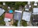 Aerial view showing home's lot and surroundings at 1113 Oakland Cir, Tavares, FL 32778