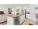Modern kitchen with stainless steel appliances and island at 1163 Haines Dr, Winter Haven, FL 33881