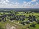 Aerial view of neighborhood with homes and open green spaces at 32313 Oak Canopy Dr, Sorrento, FL 32776