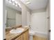 Clean bathroom with tub, shower, and vanity at 131 Costa Mesa Dr, The Villages, FL 32159