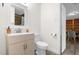 Clean bathroom with updated vanity, toilet and shower at 37102 Oak Ln, Umatilla, FL 32784