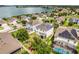 Aerial view of house and neighborhood near lake at 1103 White Water Bay Dr, Groveland, FL 34736