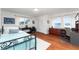 Bedroom with a twin-size bed and built-in desk at 2537 E Crooked Lake Dr, Eustis, FL 32726
