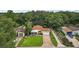 Property overview: single-story home with driveway and landscaped yard at 25043 Bellevue, Leesburg, FL 34748