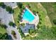 Arial view of community pool and clubhouse at 17106 Gathering Place Cir, Clermont, FL 34711