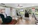 Relaxing sunroom with large windows and hardwood floors at 7151 Se 173Rd Arlington Loop, The Villages, FL 32162