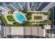 Overhead view of resort-style pool and courtyard at 155 S Court Ave # 1507, Orlando, FL 32801