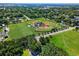 Aerial view of a baseball field complex with surrounding neighborhood at 137 S Park Ave, Winter Garden, FL 34787