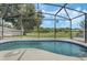 Refreshing kidney-shaped pool with screened enclosure at 15847 Wilkinson Dr, Clermont, FL 34714