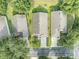 Aerial view of the house and surrounding properties at 3921 Doune Way, Clermont, FL 34711