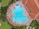 Overhead view of a unique shaped pool at 3656 Solana Cir # F, Clermont, FL 34711