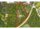 Aerial view showing property boundaries and surroundings at 1136 Brick Rd, Winter Garden, FL 34787