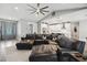 Open concept living room with kitchen view at 1136 Brick Rd, Winter Garden, FL 34787