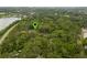 Aerial view of house location in a wooded area near the road at 1136 Brick Rd, Winter Garden, FL 34787