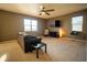 Spacious living room with ceiling fan and neutral decor at 11430 Wishing Well Ln, Clermont, FL 34711