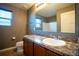 Simple bathroom with single vanity and shower at 11430 Wishing Well Ln, Clermont, FL 34711