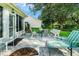 Relaxing patio with seating area and a view of the backyard at 3912 Plantation Blvd, Leesburg, FL 34748